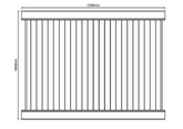 PVC - Southampton Fencing Panel Kit 2388mm wide x 1800mm high. (Posts Purchased Separately)